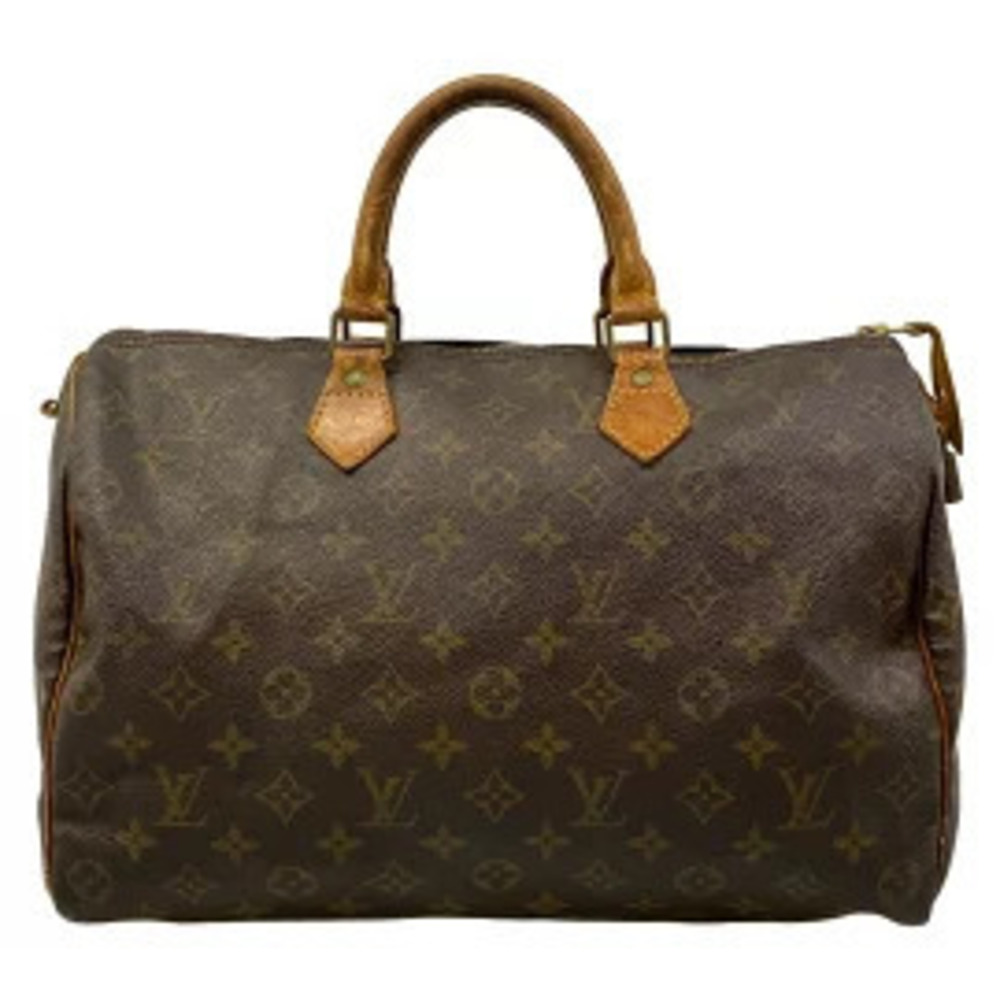 Louis Vuitton Speedy Top Handle Bag Leather Brown